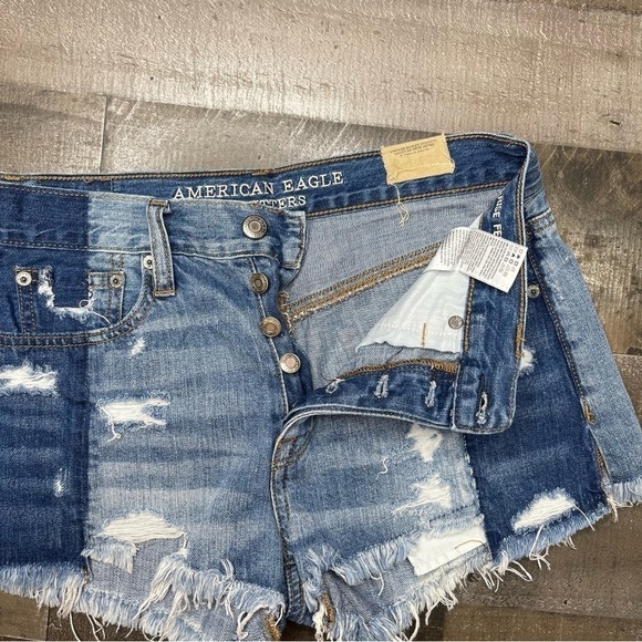 NWOT American Eagle Distressed Vintage Hi-Rise Festival Jean Short size 2 - Picture 6 of 12